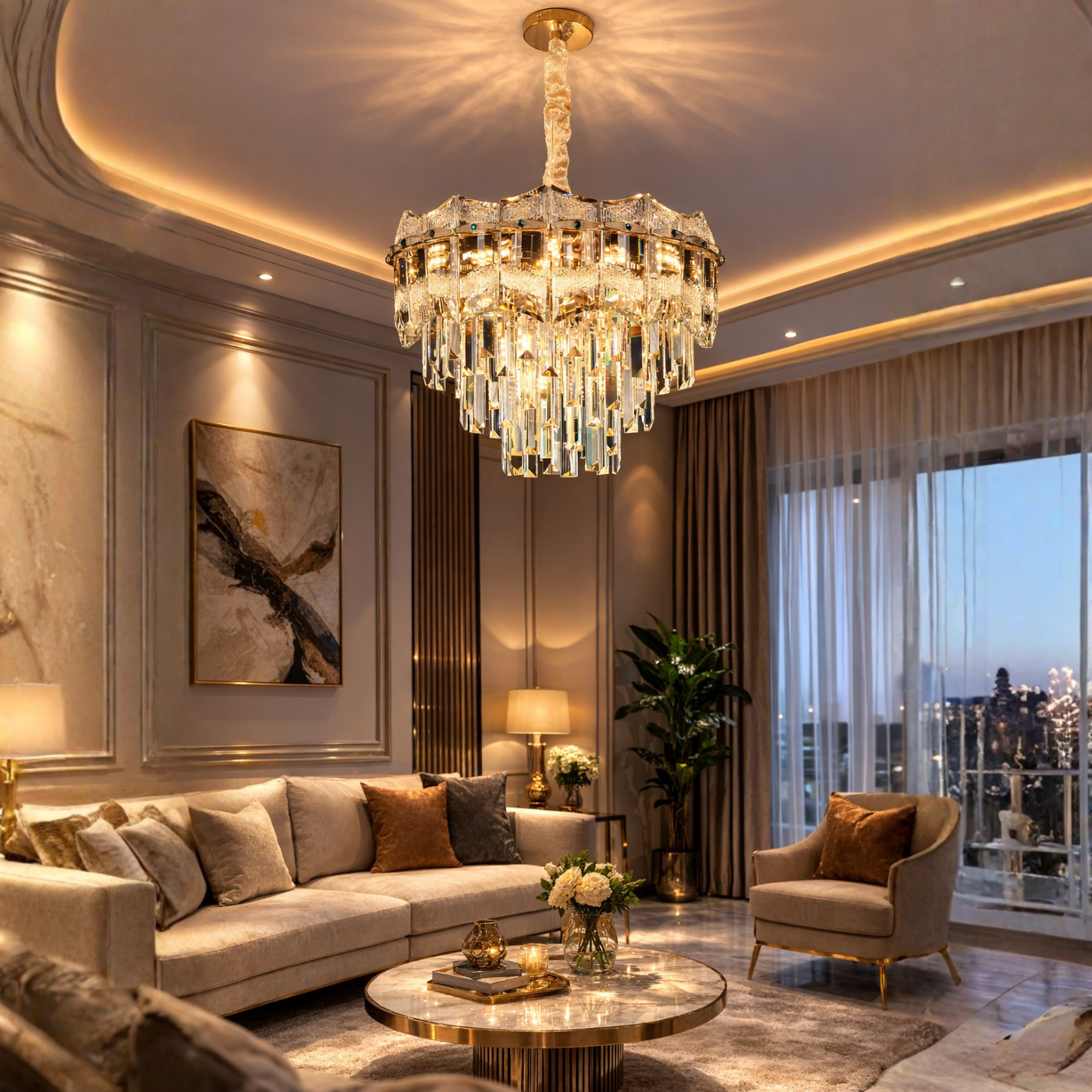 The Sovereign Cascade Chandelier