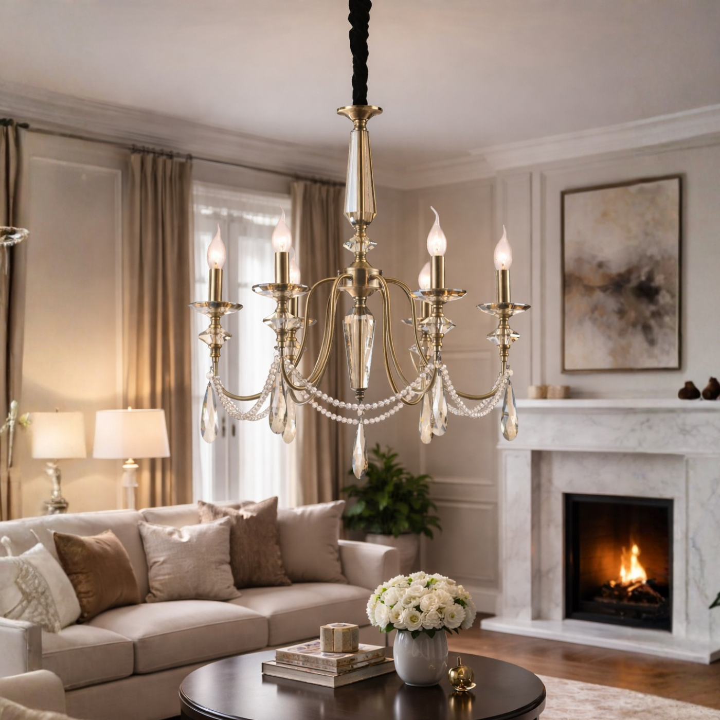 The Heirloom Grace Chandelier (Smoke Edition)