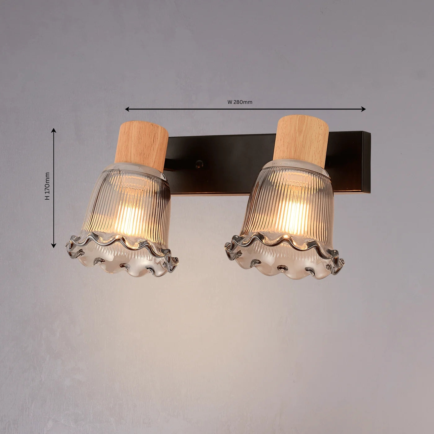 Scallop Shell Double Wall Light - Teenbatti