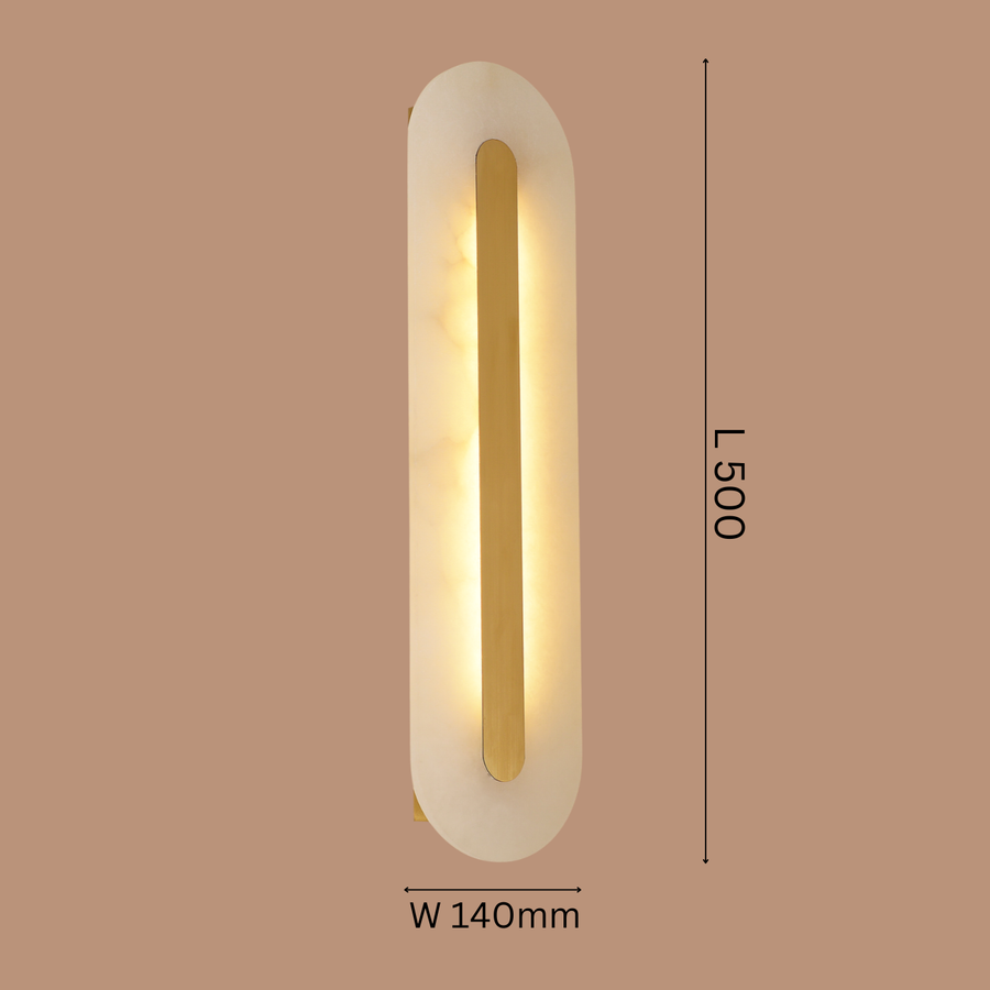 The Alabaster Pillar Wall Light