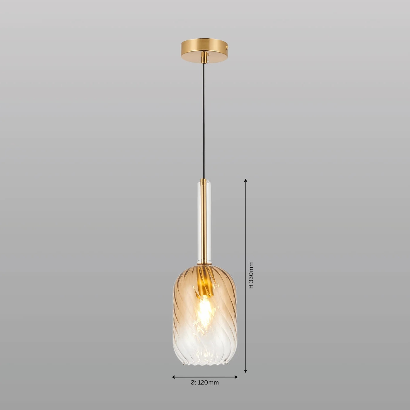 Spiral Glass Hanging Light