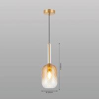 Spiral Glass Hanging Light