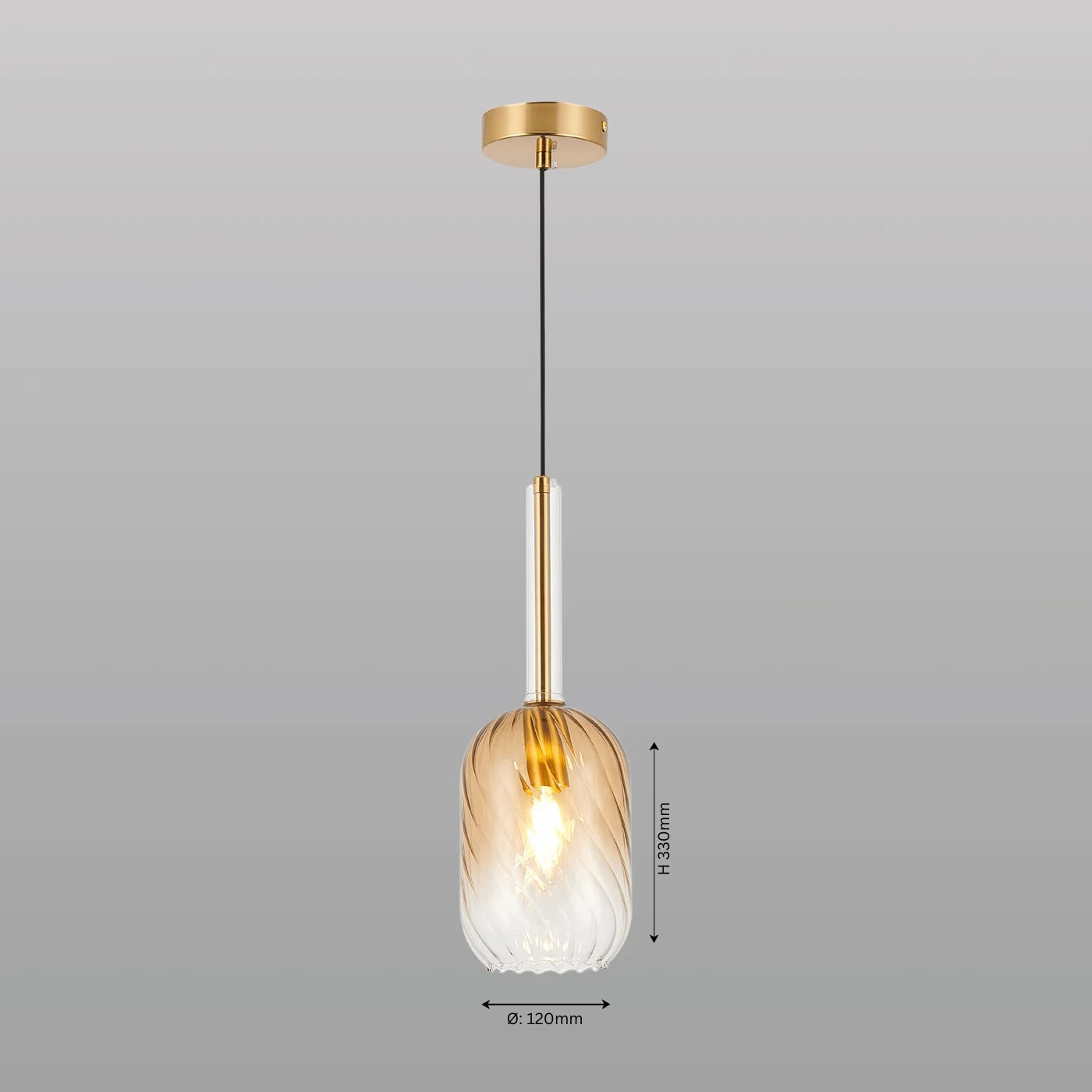 Spiral Glass Hanging Light - Teenbatti