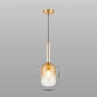 Spiral Glass Hanging Light - Teenbatti
