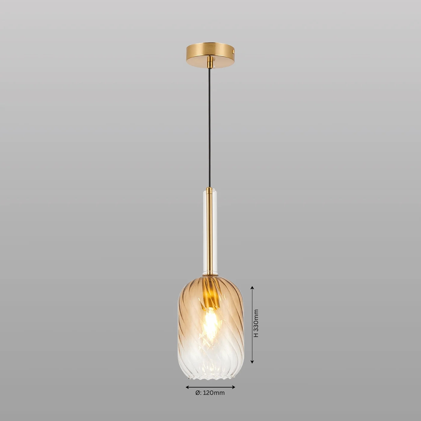 Spiral Glass Hanging Light - Teenbatti