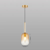 Spiral Glass Hanging Light - Teenbatti