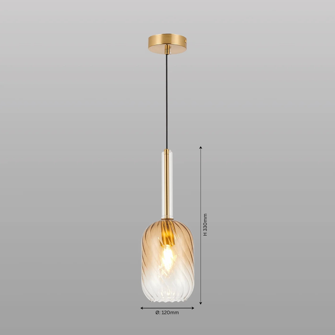 Spiral Glass Hanging Light