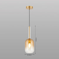 Spiral Glass Hanging Light