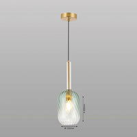 Spiral Glass Hanging Light - Teenbatti