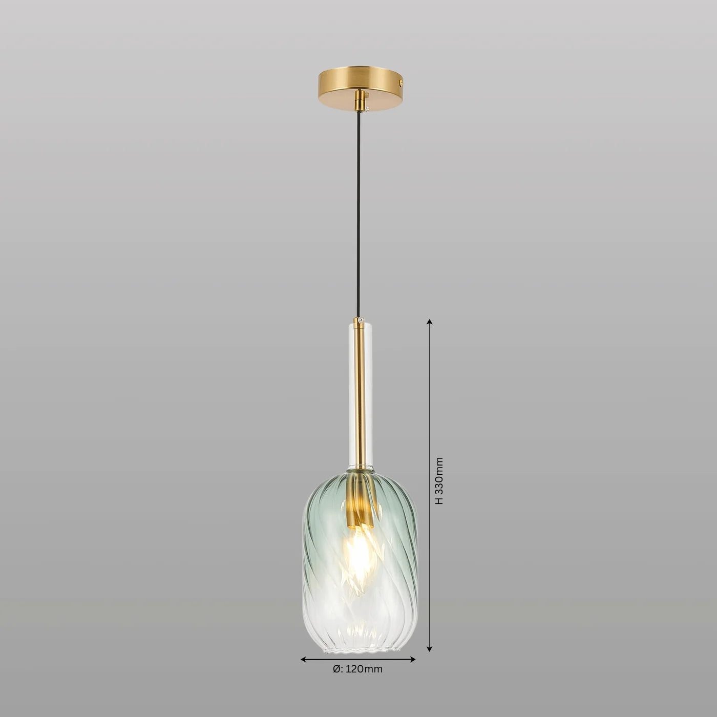 Spiral Glass Hanging Light