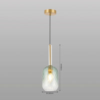 Spiral Glass Hanging Light