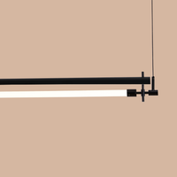 Obsidian Parallel Linear Pendant