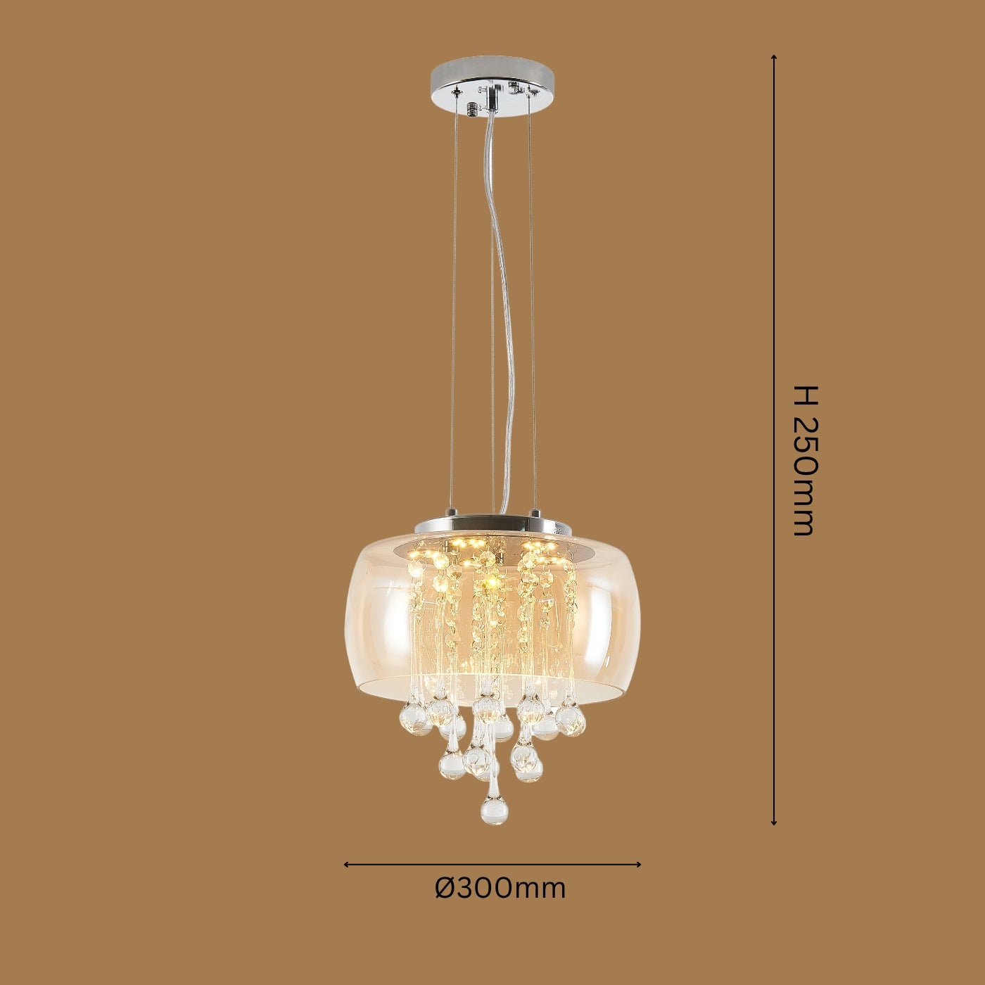 Golden Rain Chandelier