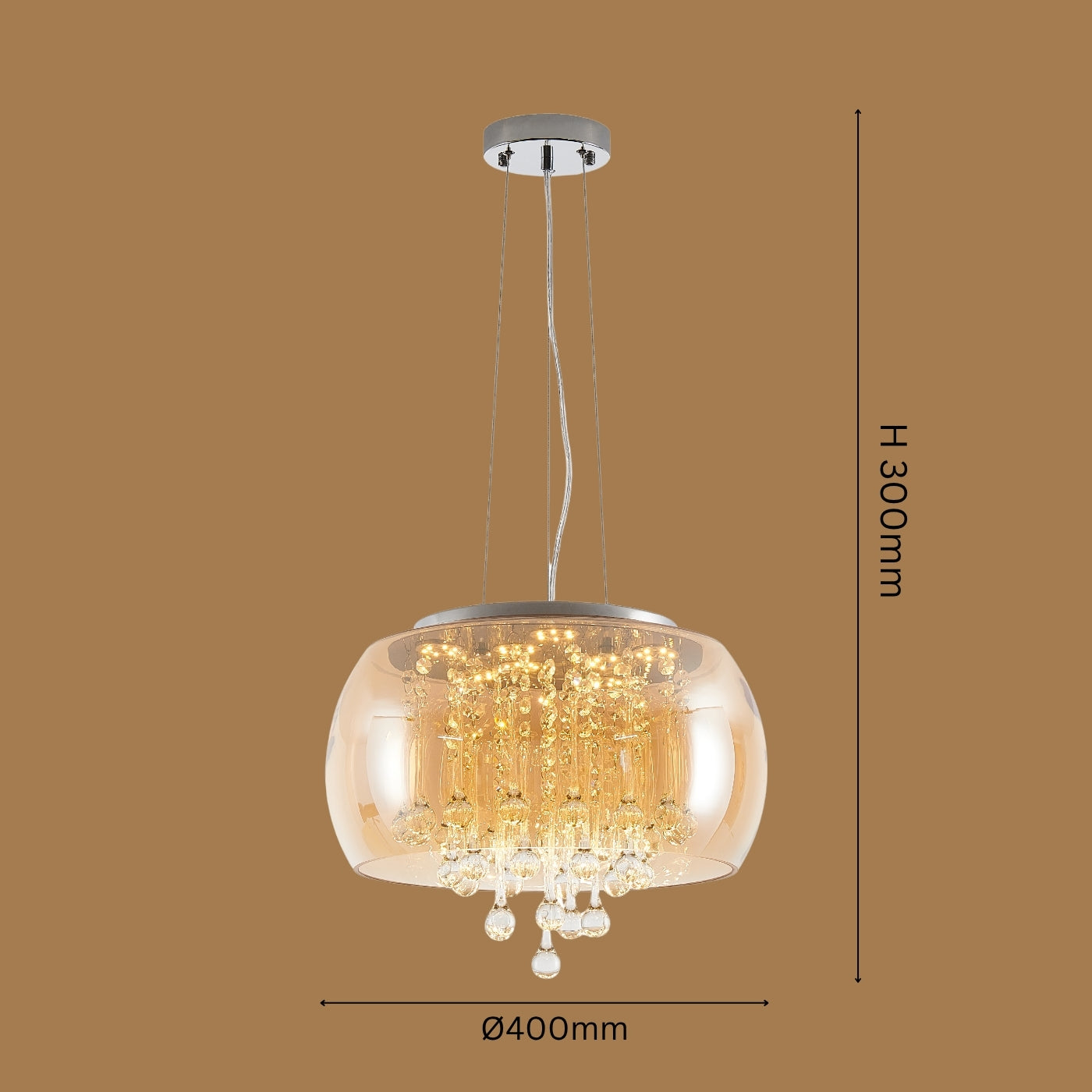 Golden Rain Chandelier