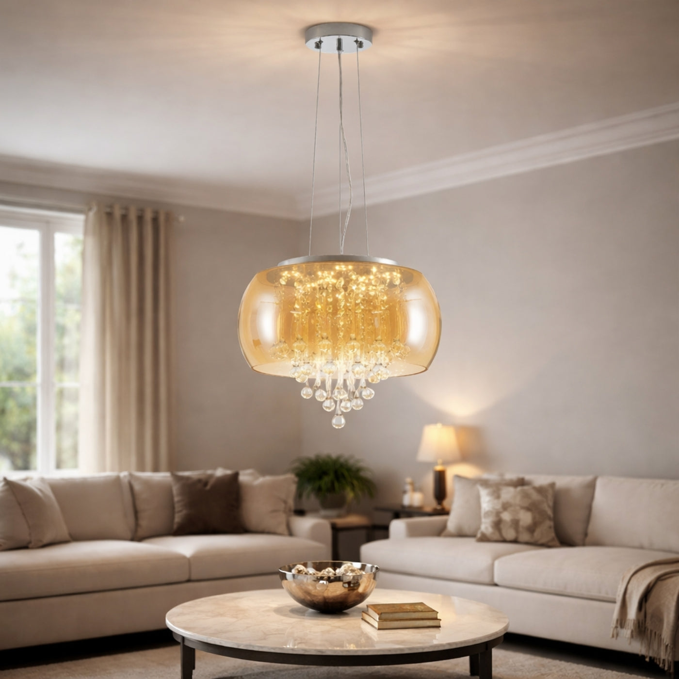 Golden Rain Chandelier