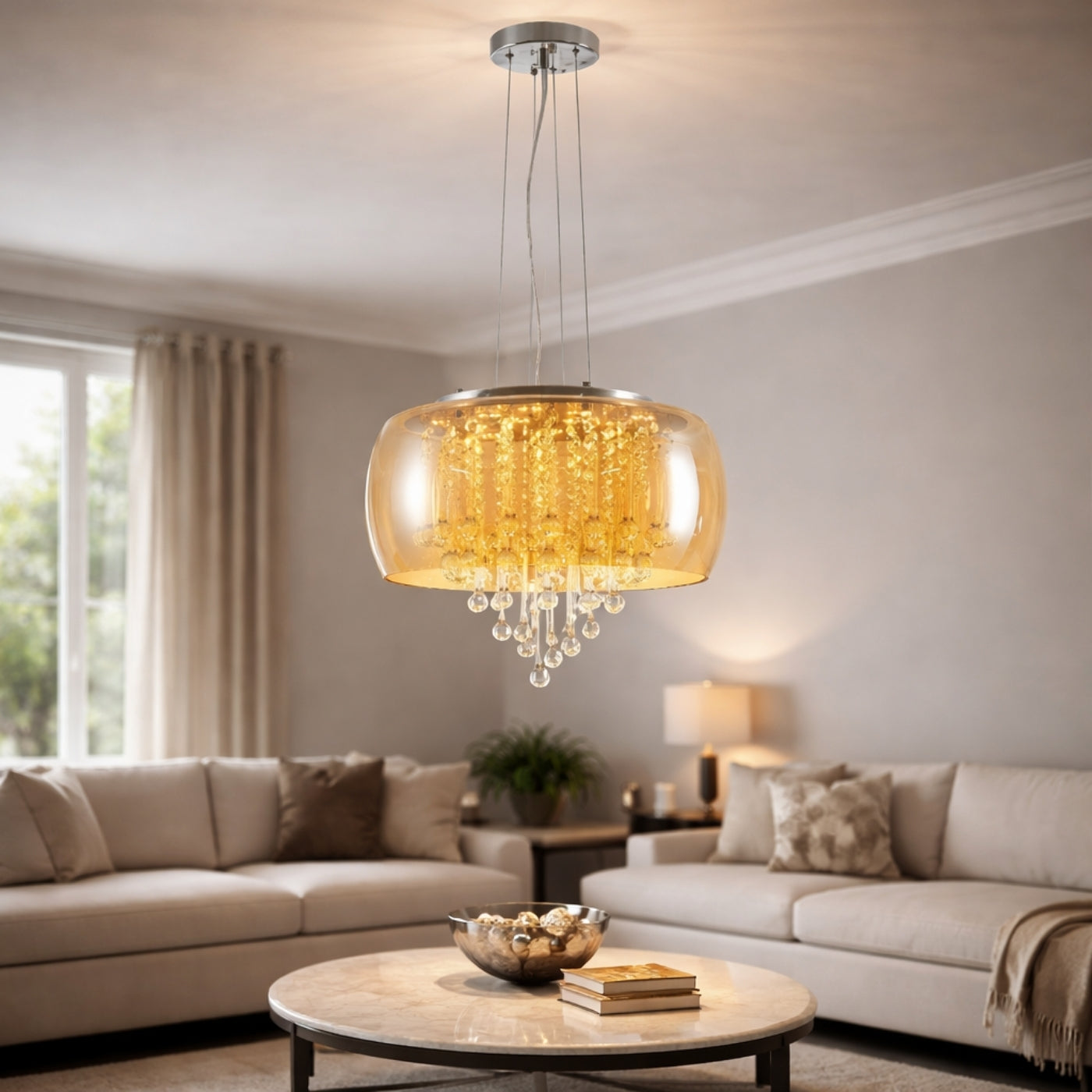 Golden Rain Chandelier