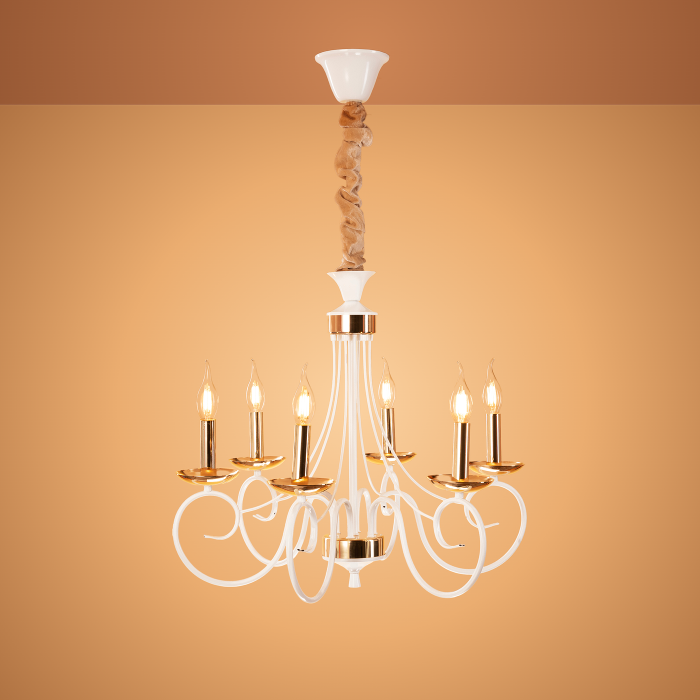 Whimsical White Chandelier