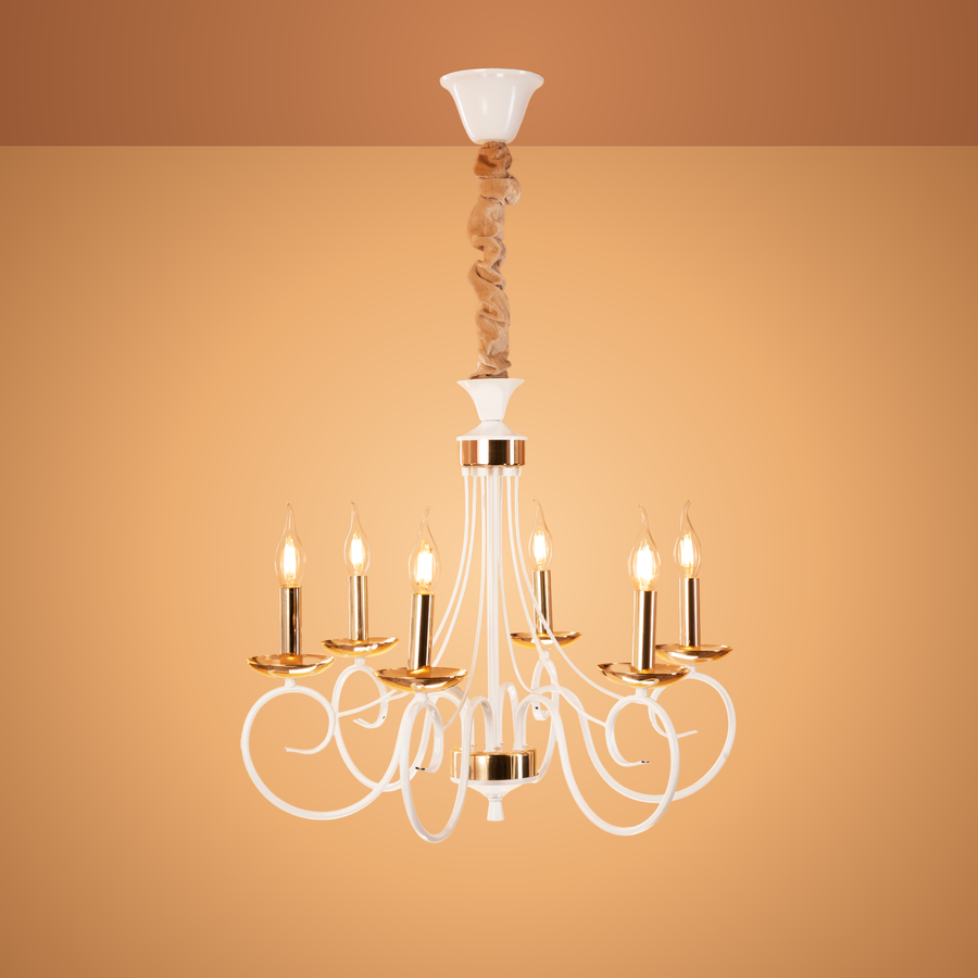Whimsical White Chandelier