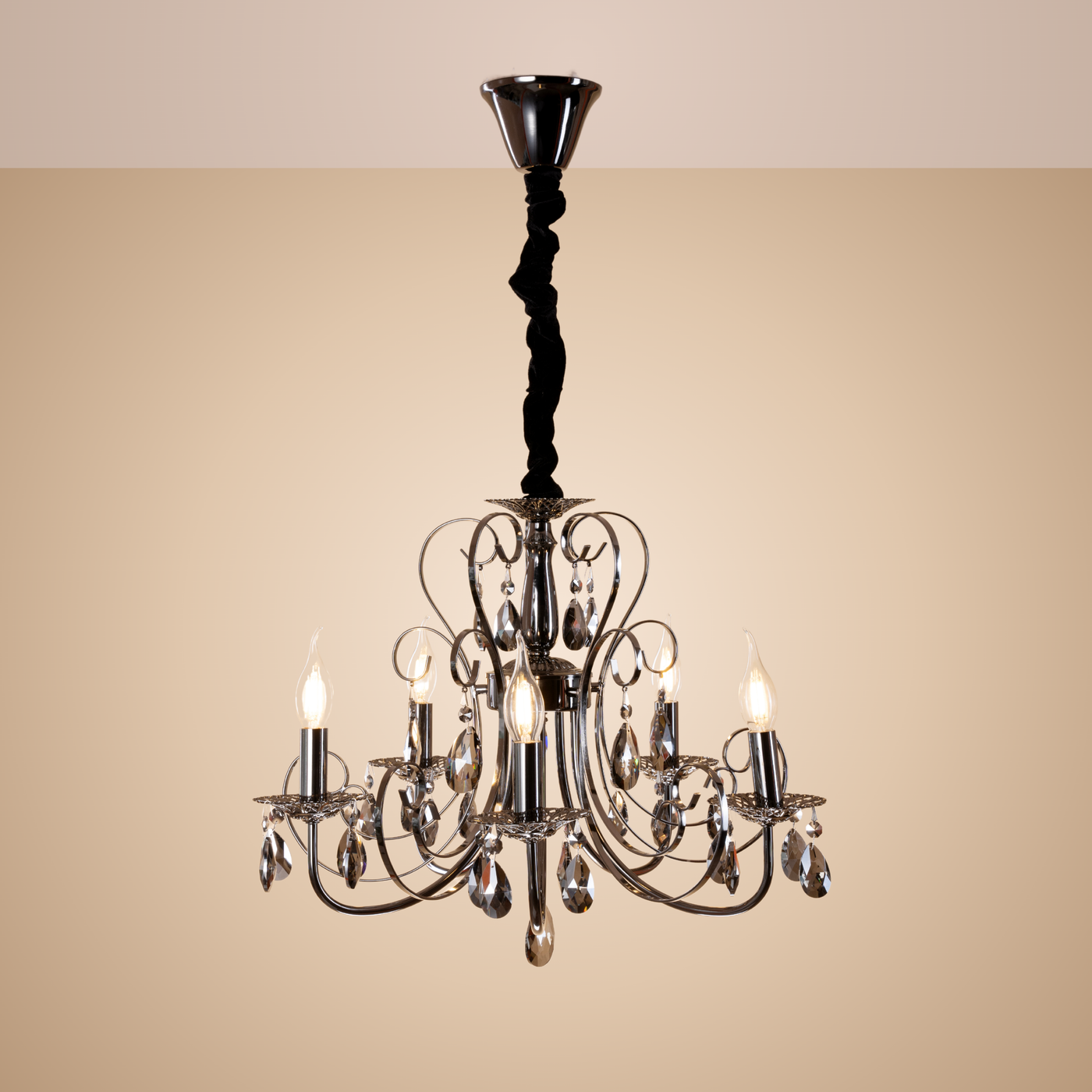 Noir Crystal Chandelier