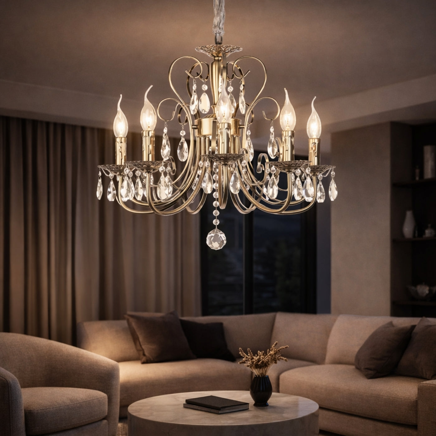 Noir Crystal Chandelier