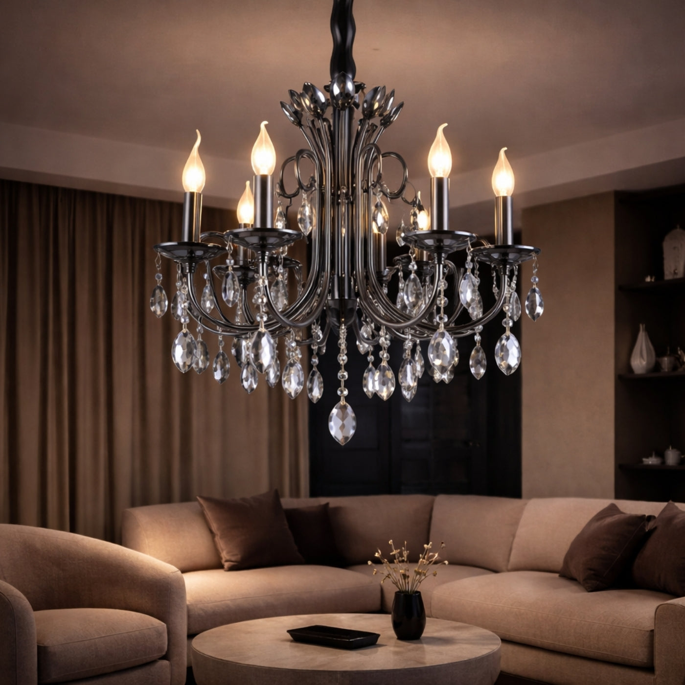 Crown Crystal Chandelier