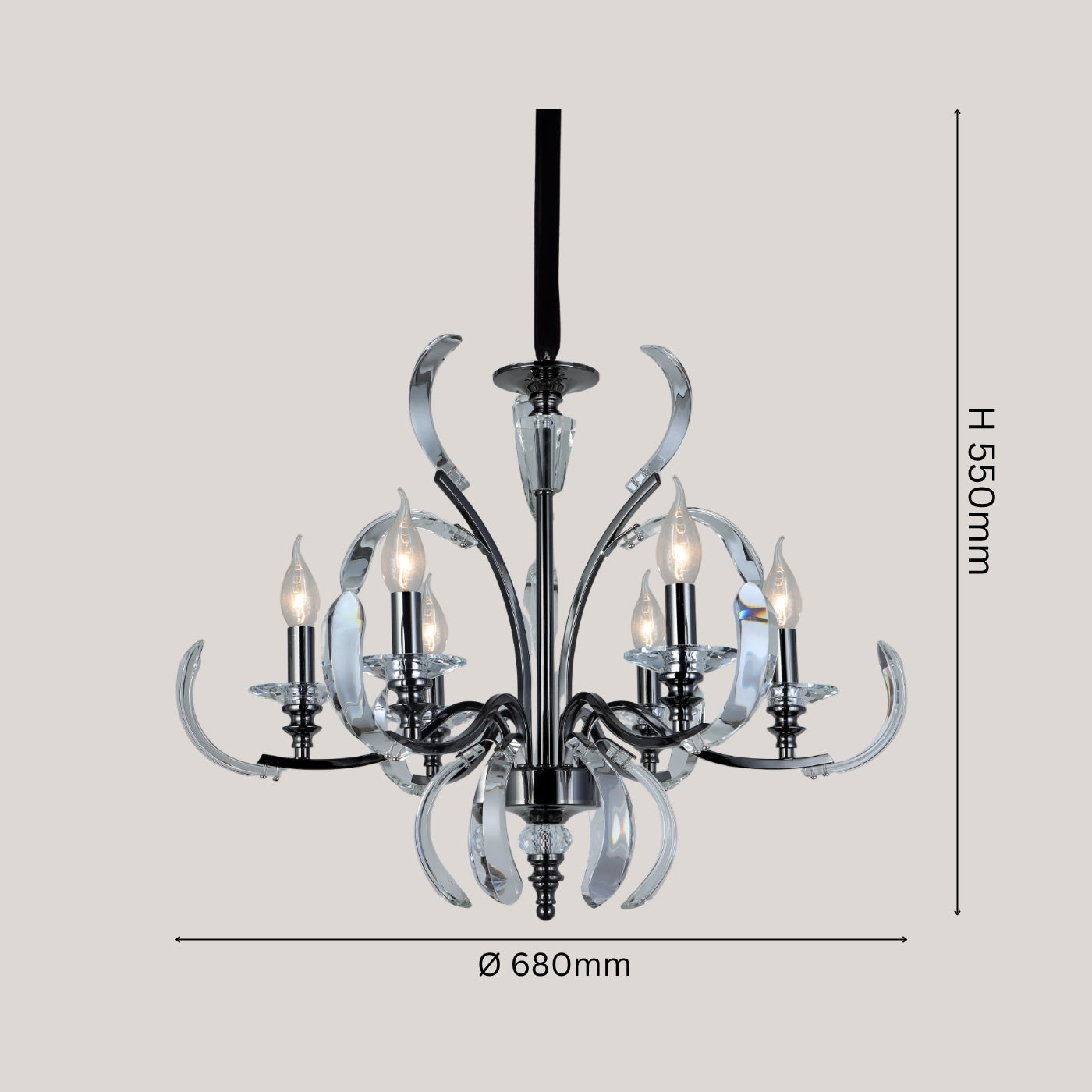 Crystal Arc Chandelier