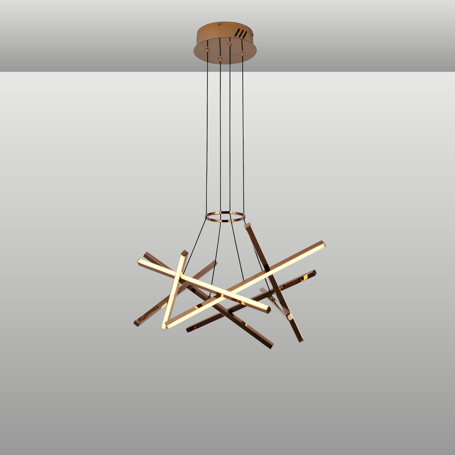 Copper Cross Chandelier