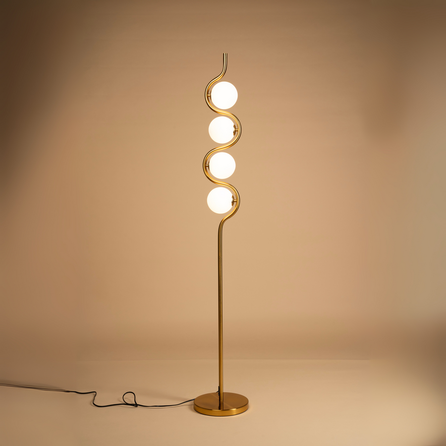 Serpentine Glow Floor Lamp - Teenbatti