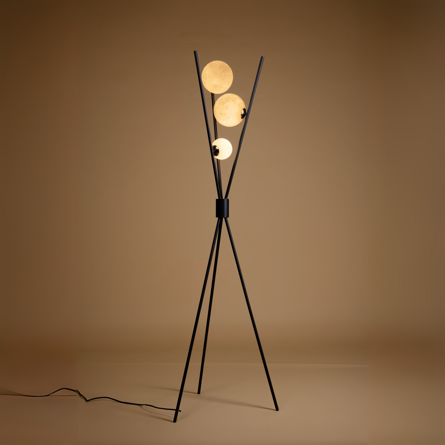 Tripod Moon Floor Lamp - Teenbatti
