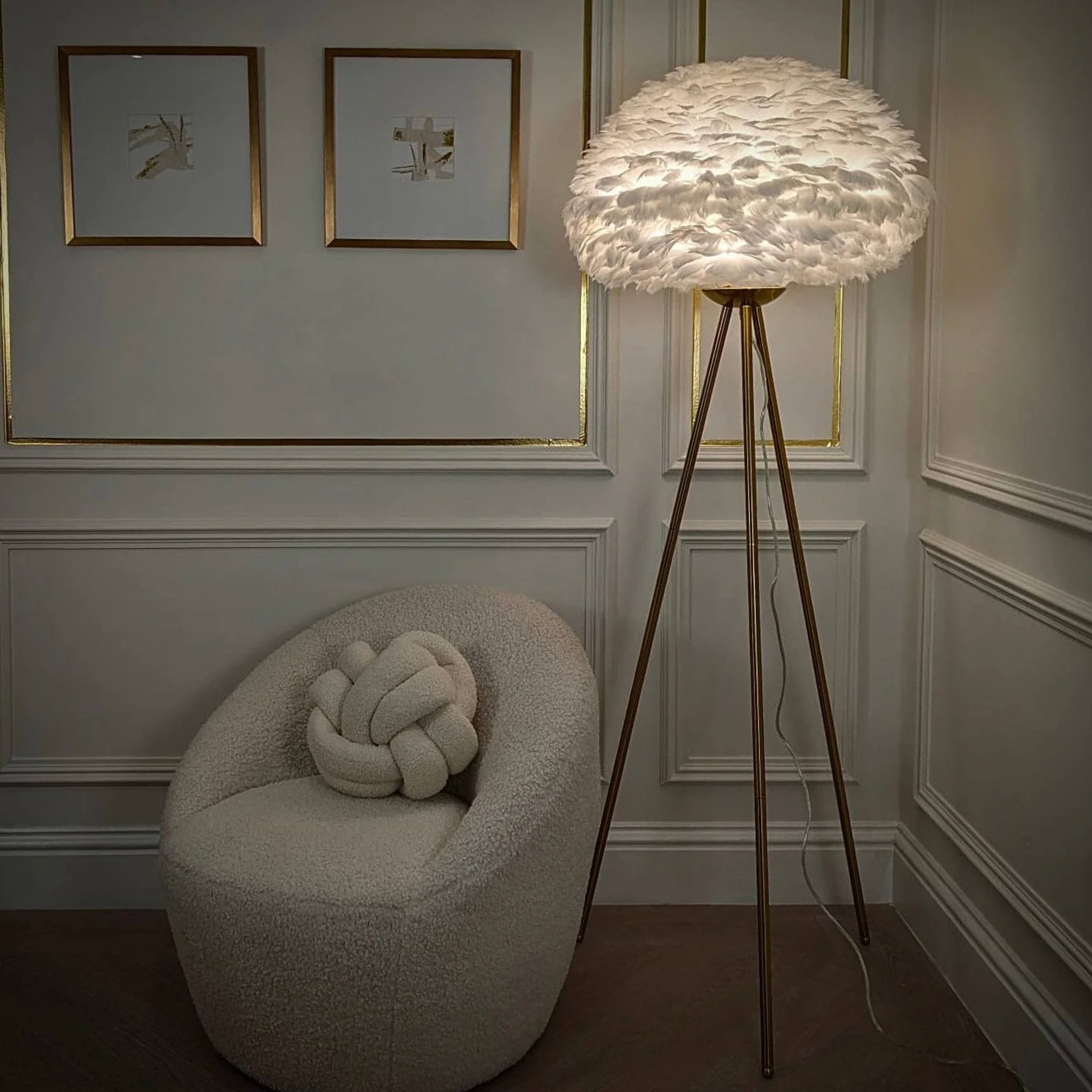 Featherlight Tripod Floor Lamp - Teenbatti