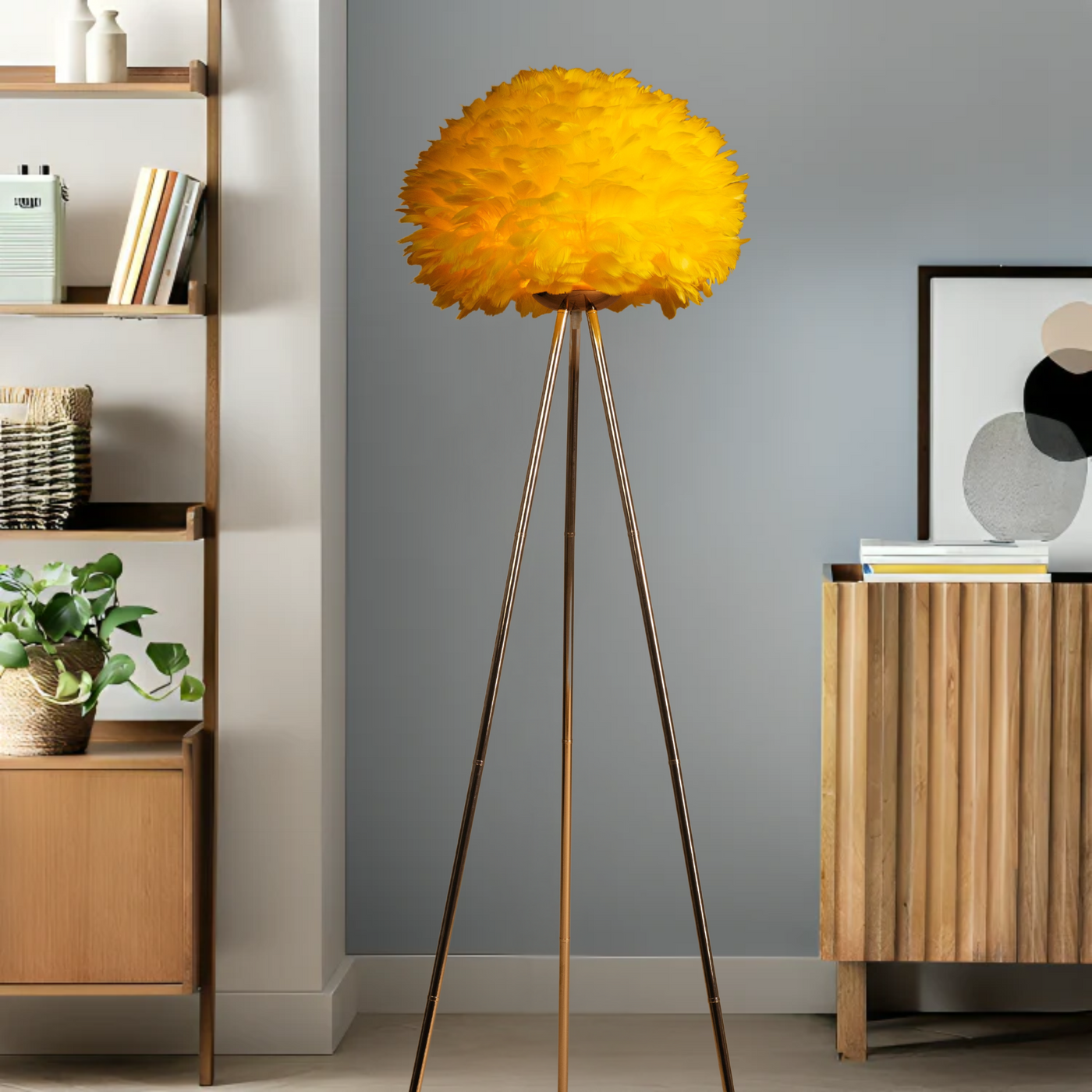 Featherlight Tripod Floor Lamp - Teenbatti