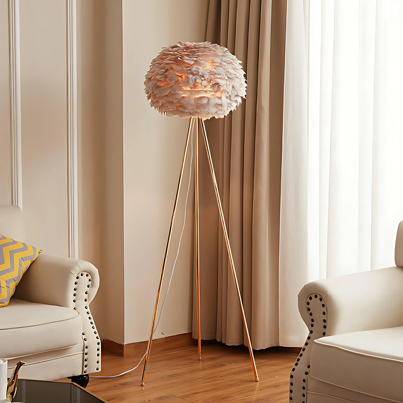 Featherlight Tripod Floor Lamp - Teenbatti