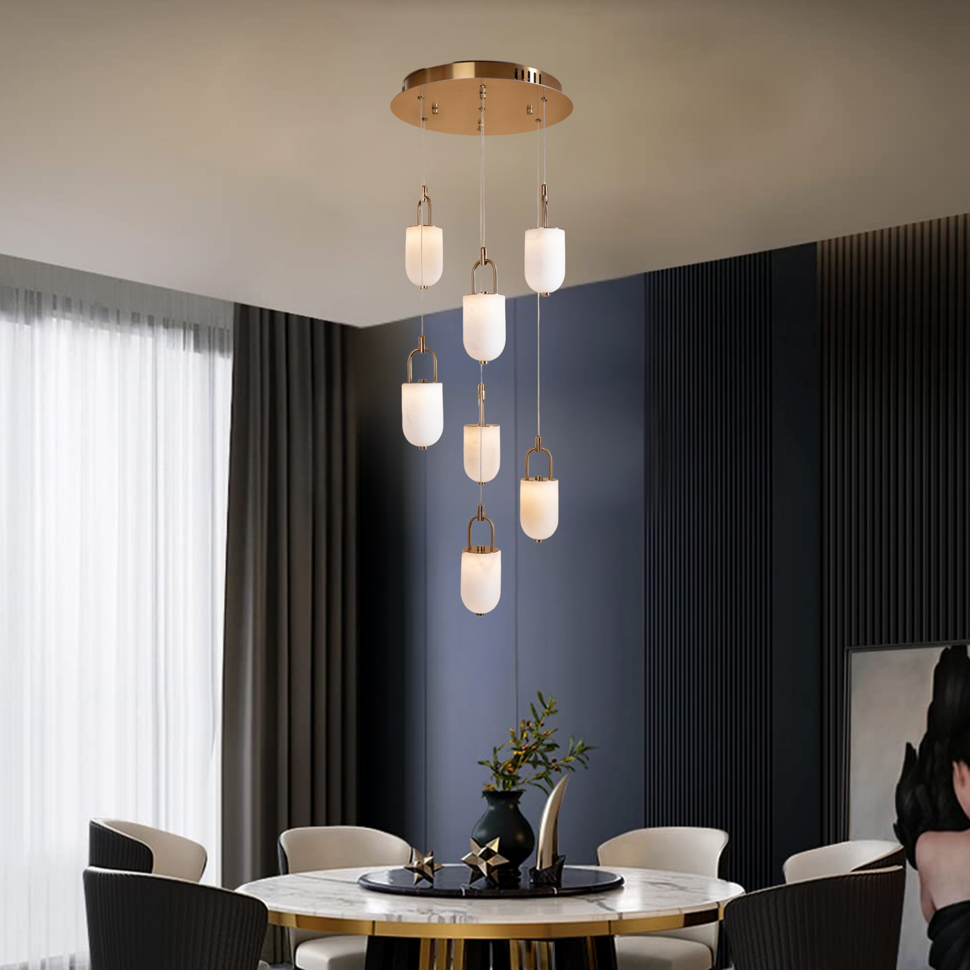 LuxeGlow Hanging Lamp - Teenbatti