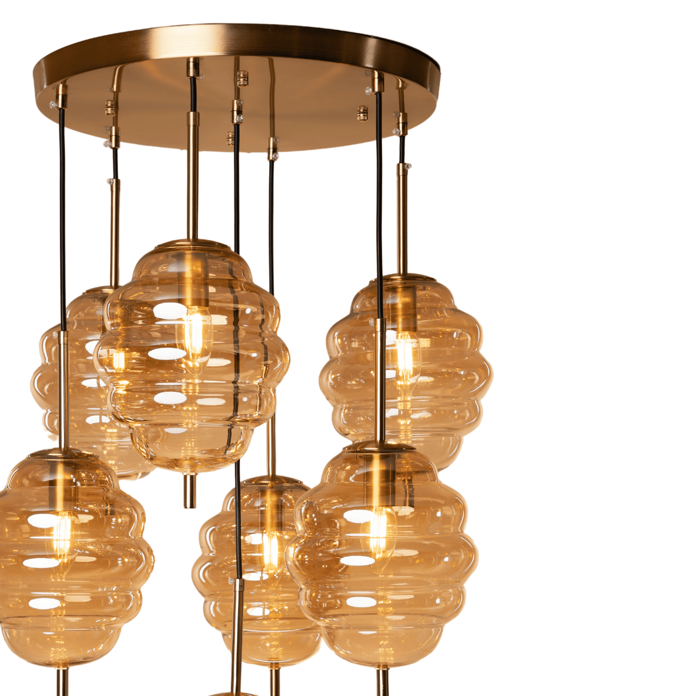 Honeycomb Halo Hanging Light - Teenbatti