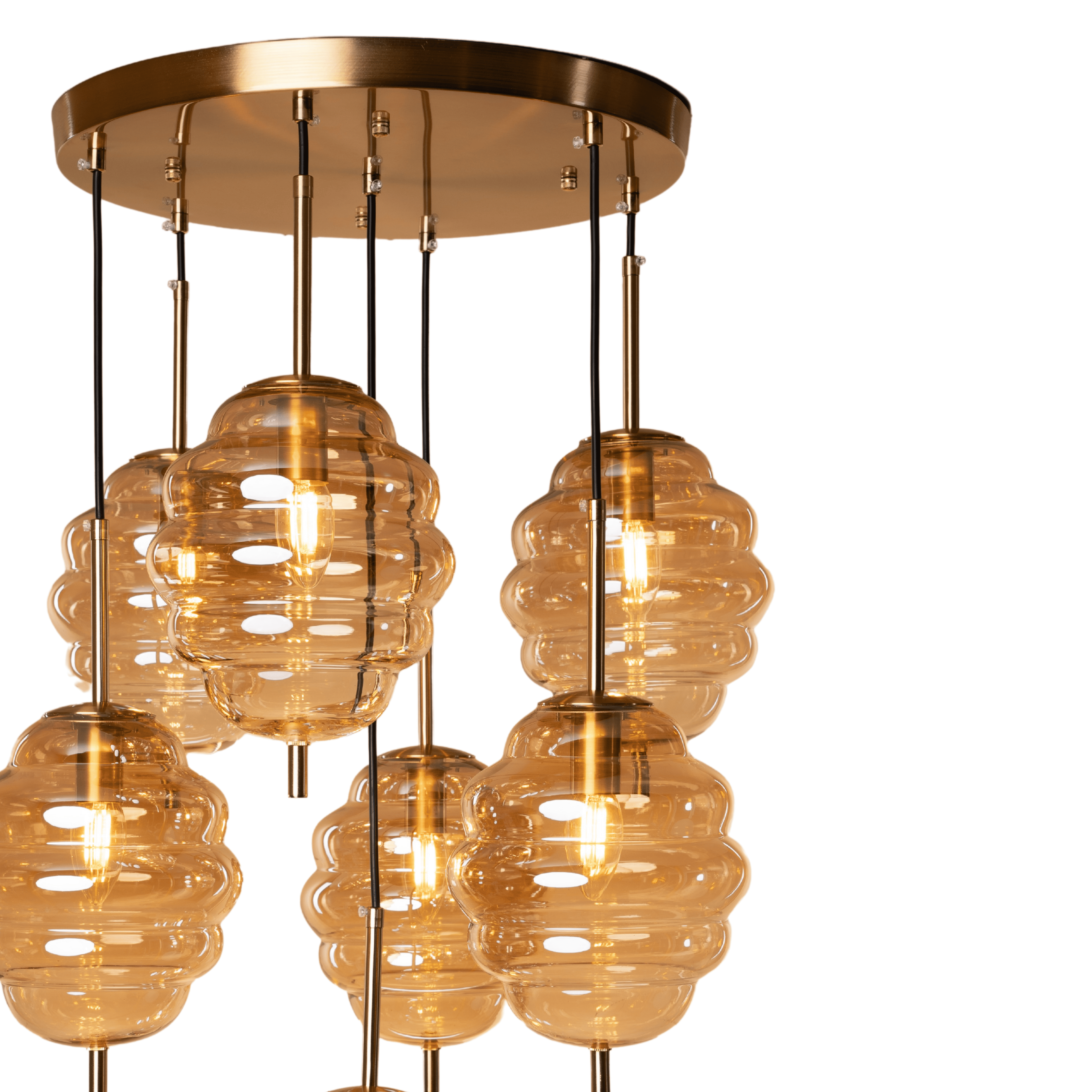 Honeycomb Halo Hanging Light - Teenbatti
