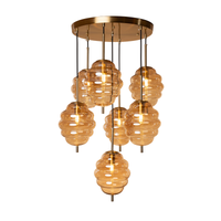 Honeycomb Halo Hanging Light - Teenbatti