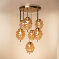 Honeycomb Halo Hanging Light - Teenbatti