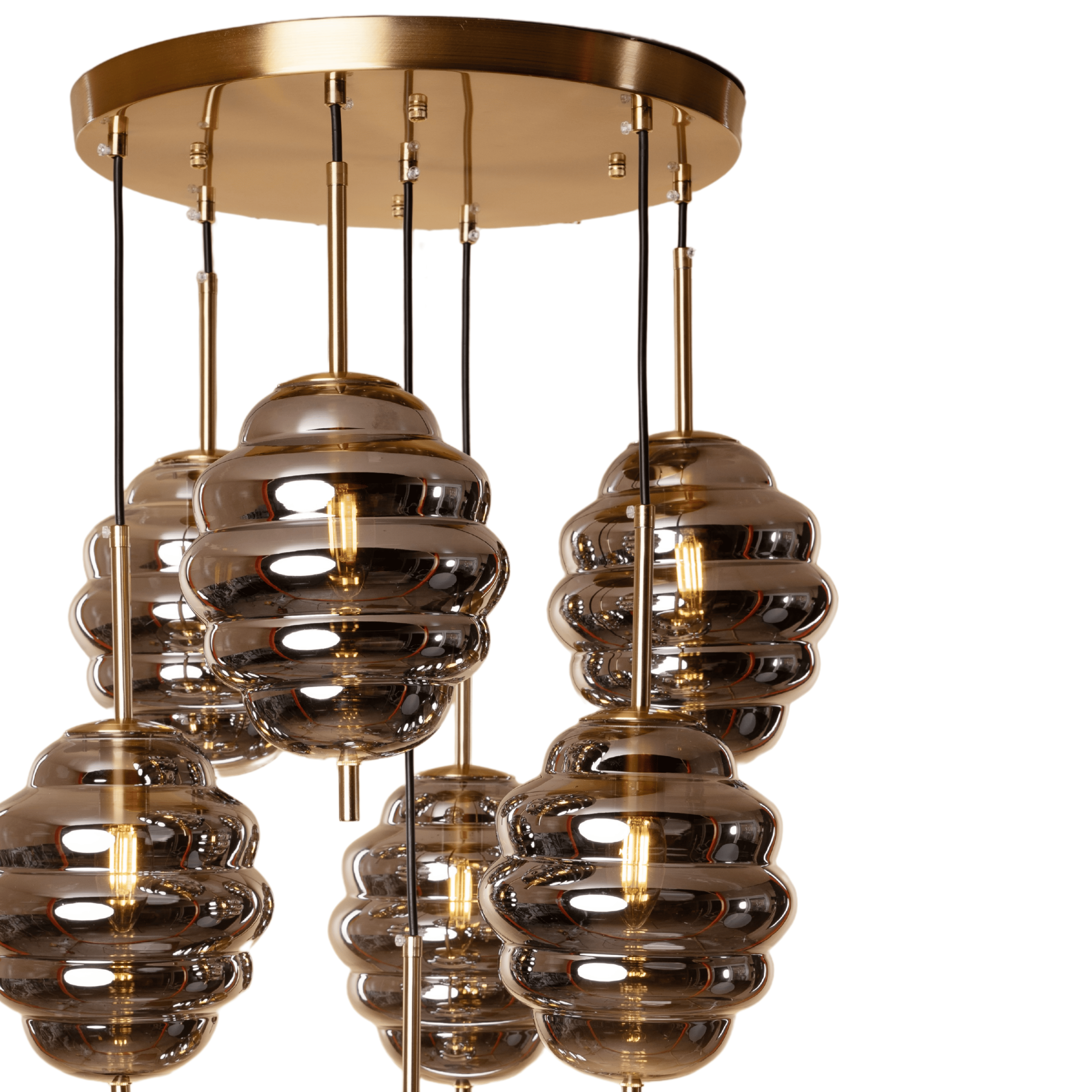 Honeycomb Halo Hanging Light - Teenbatti
