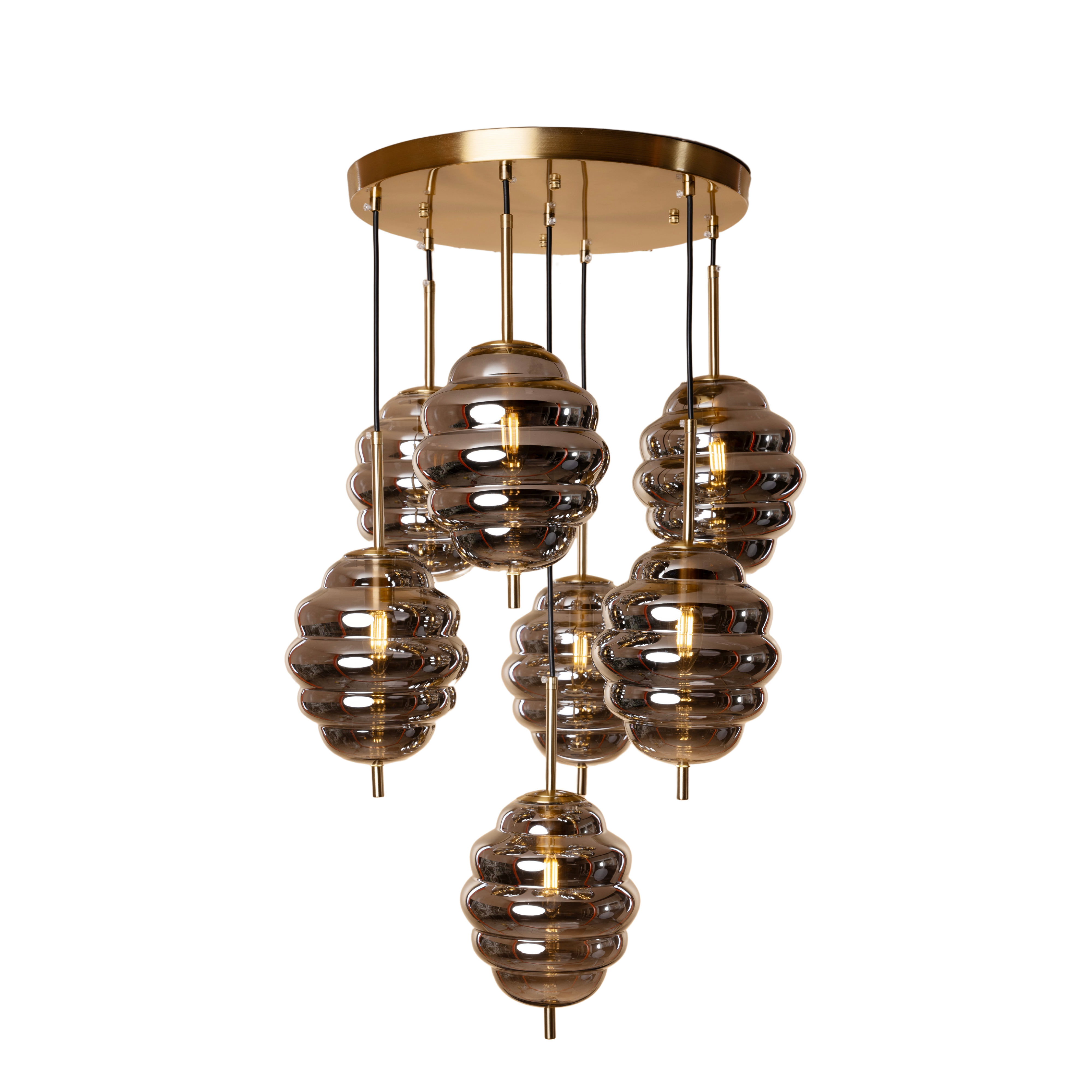 Honeycomb Halo Hanging Light - Teenbatti