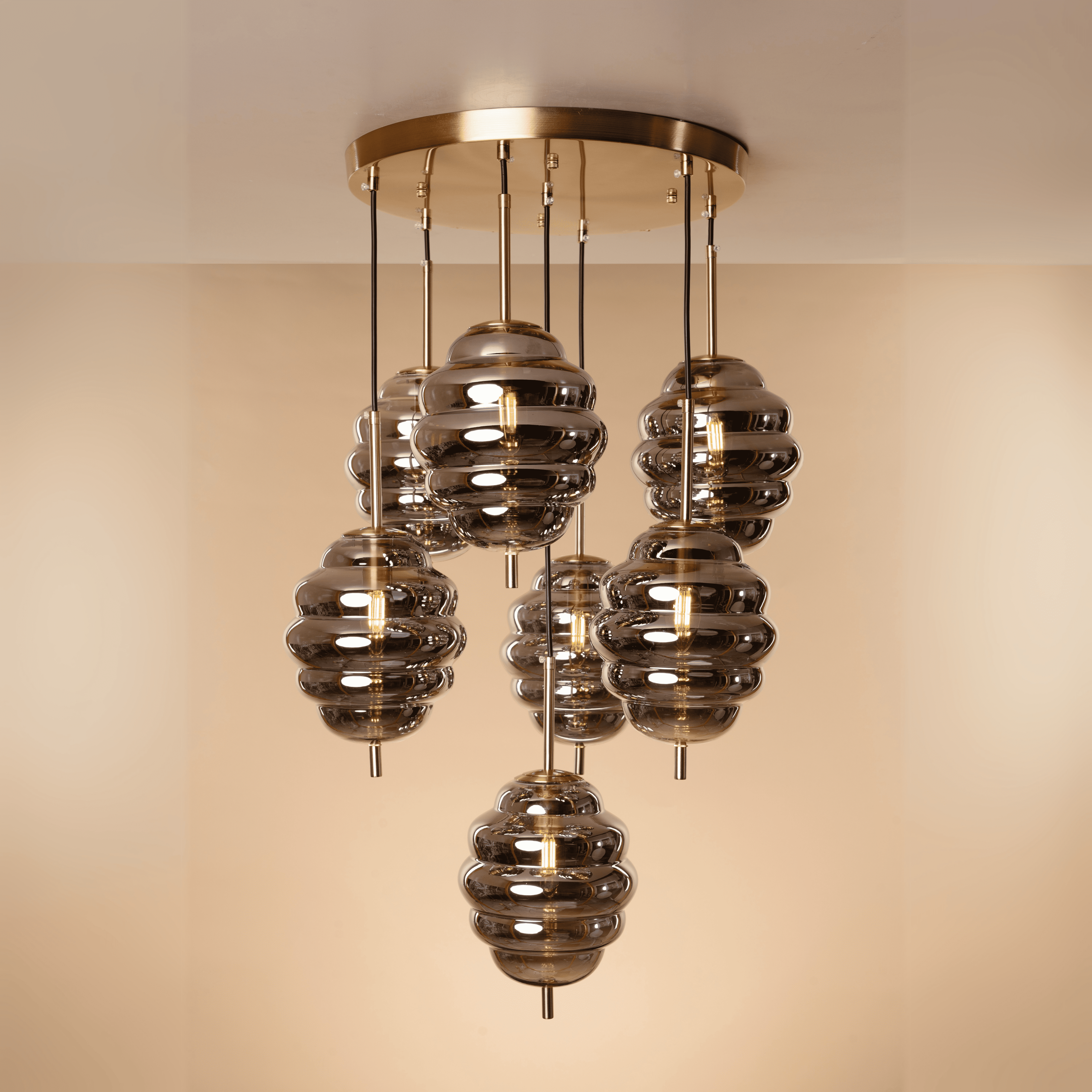 Honeycomb Halo Hanging Light - Teenbatti