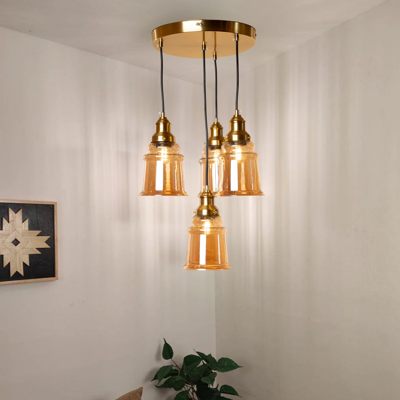 Temple Bell Hanging Light - Teenbatti