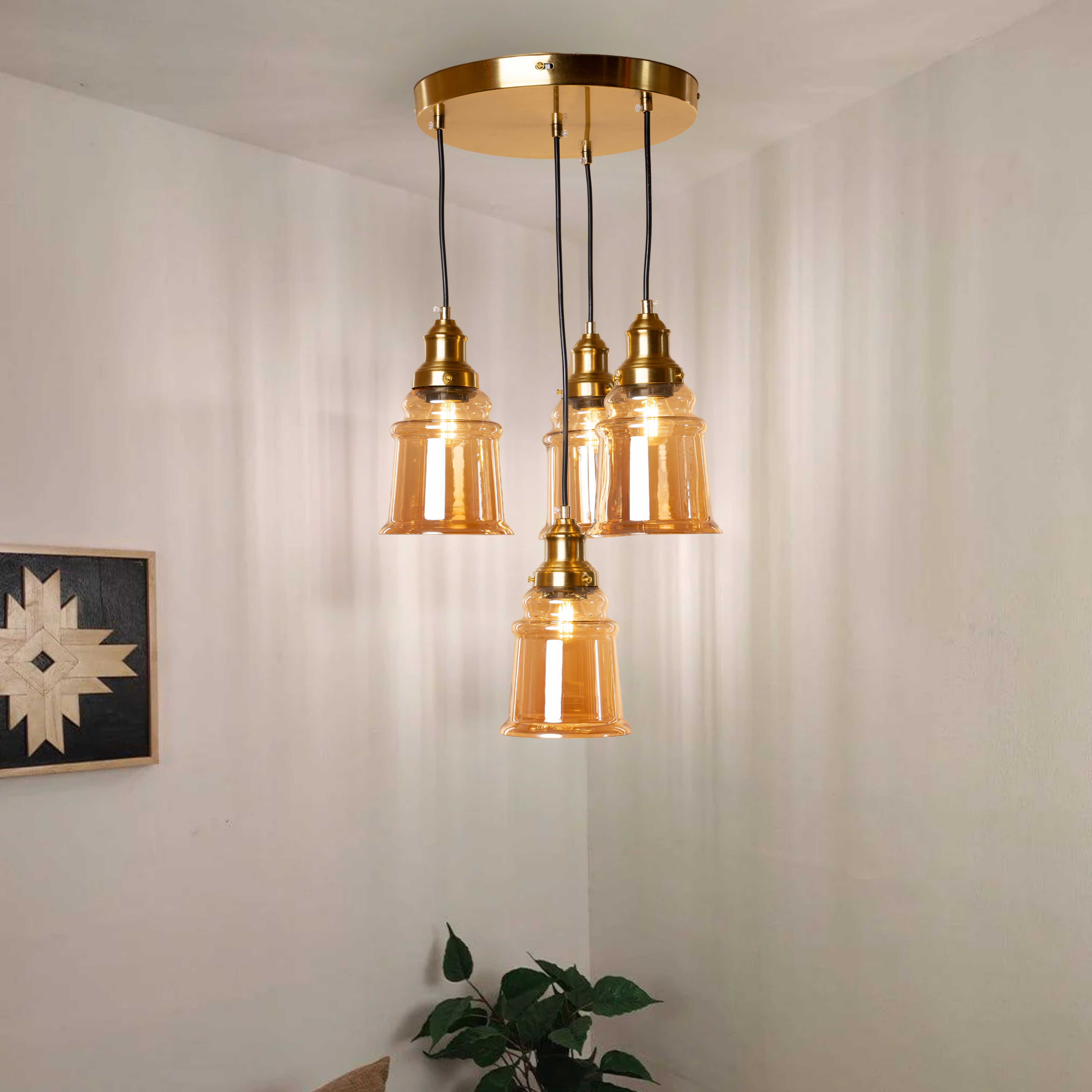 Temple Bell Hanging Light - Teenbatti