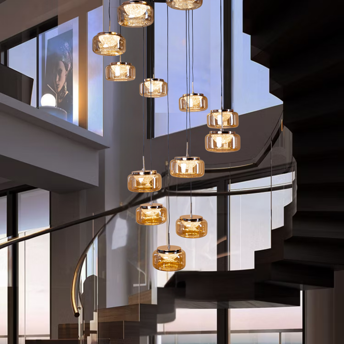 Facet Thirteen Hanging Light - Teenbatti