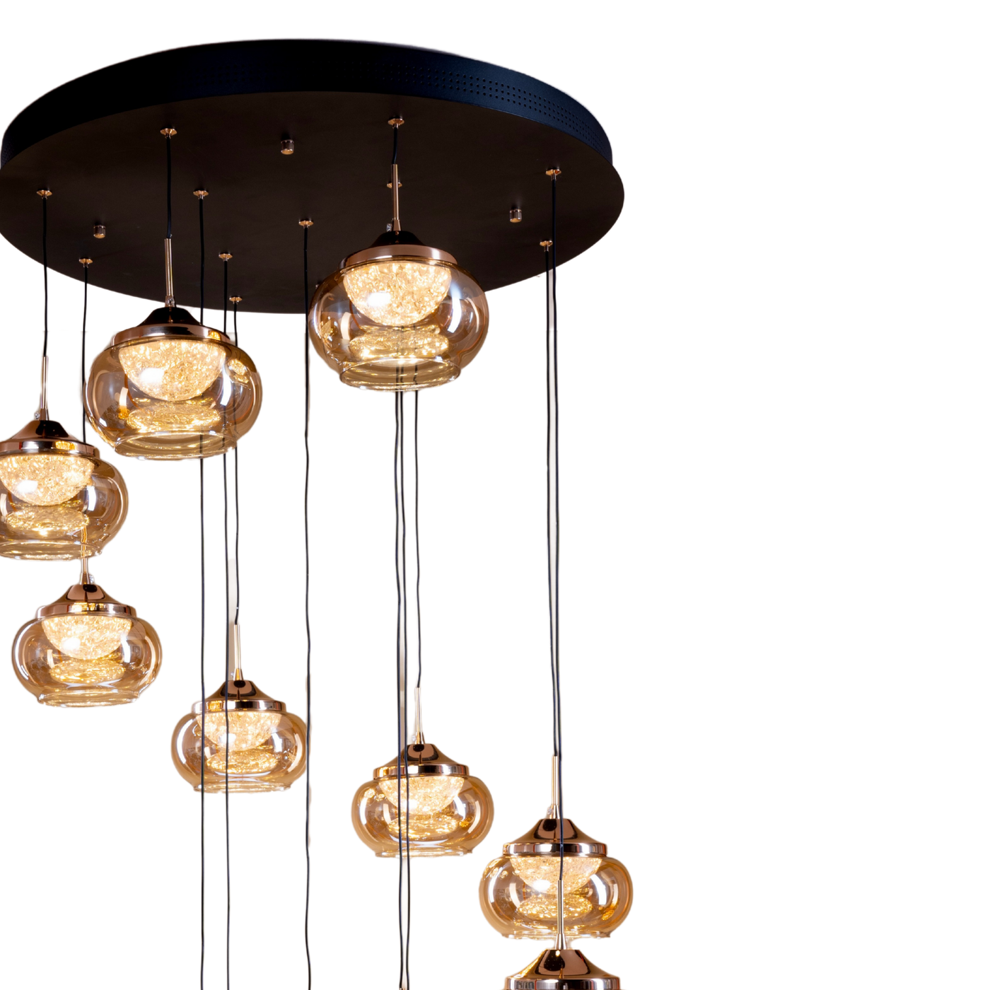 Smoked Ember Hanging Light - Teenbatti