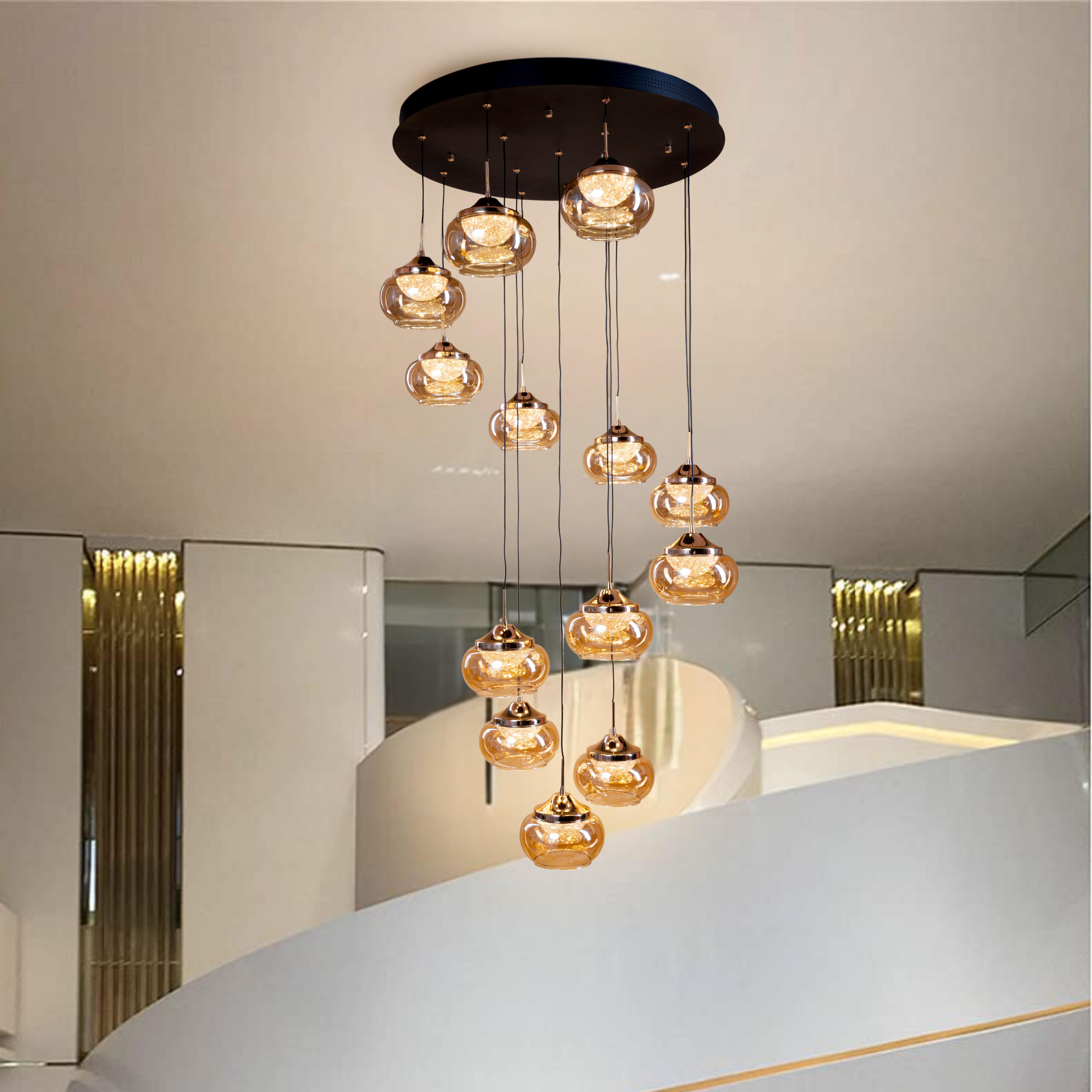 Smoked Ember Hanging Light - Teenbatti