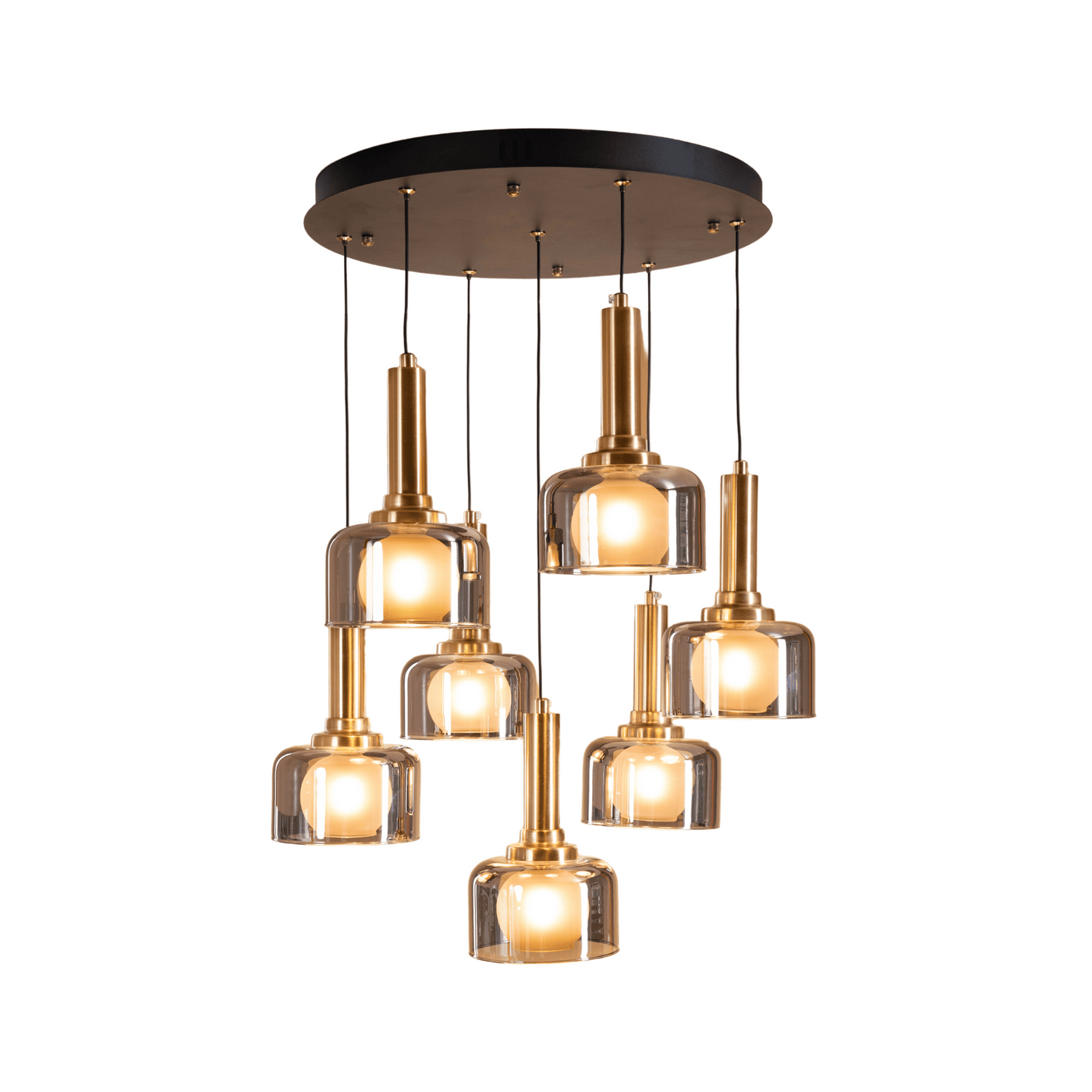 Globes of Gold Hanging Light - Teenbatti