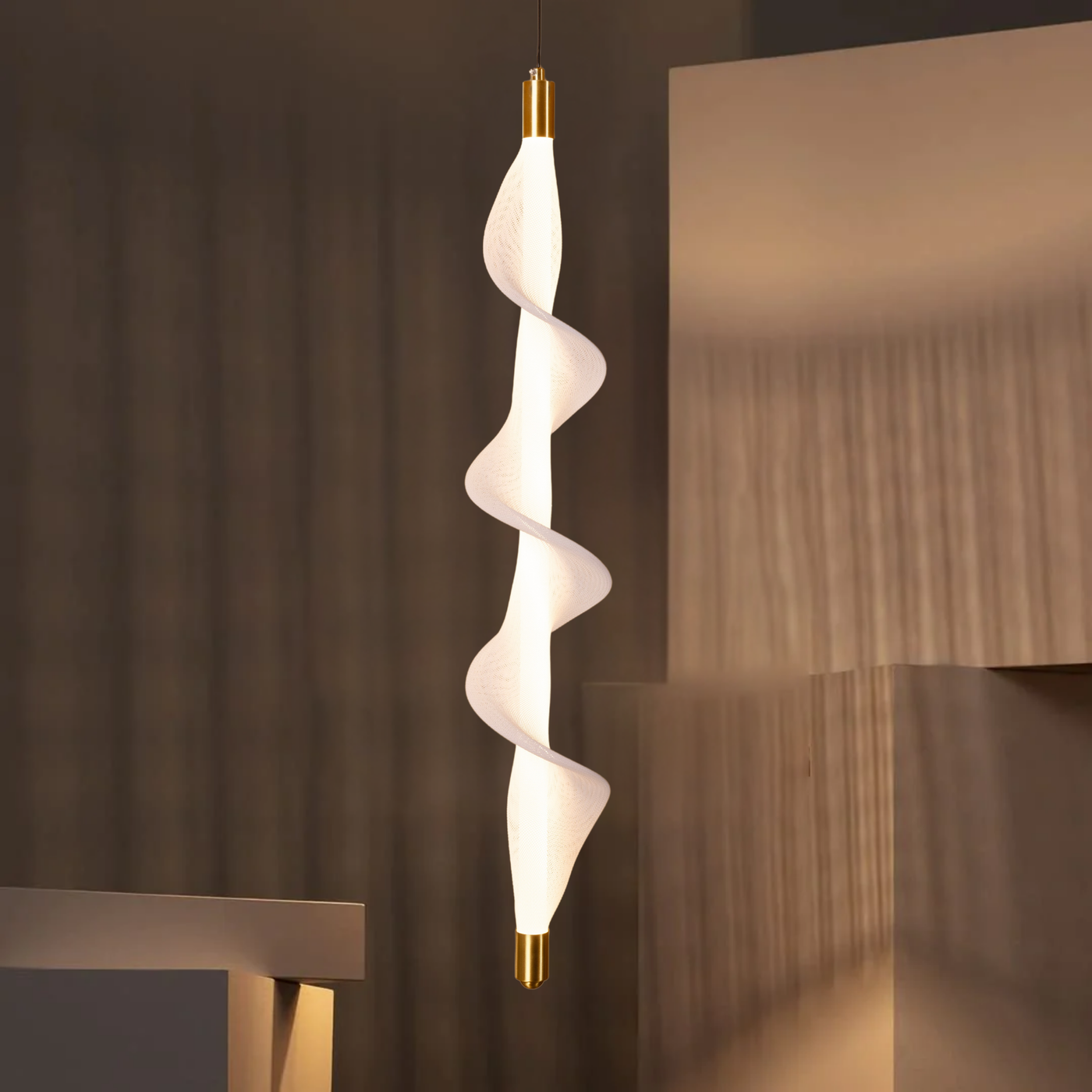 Spiral Glow Hanging Light - Teenbatti