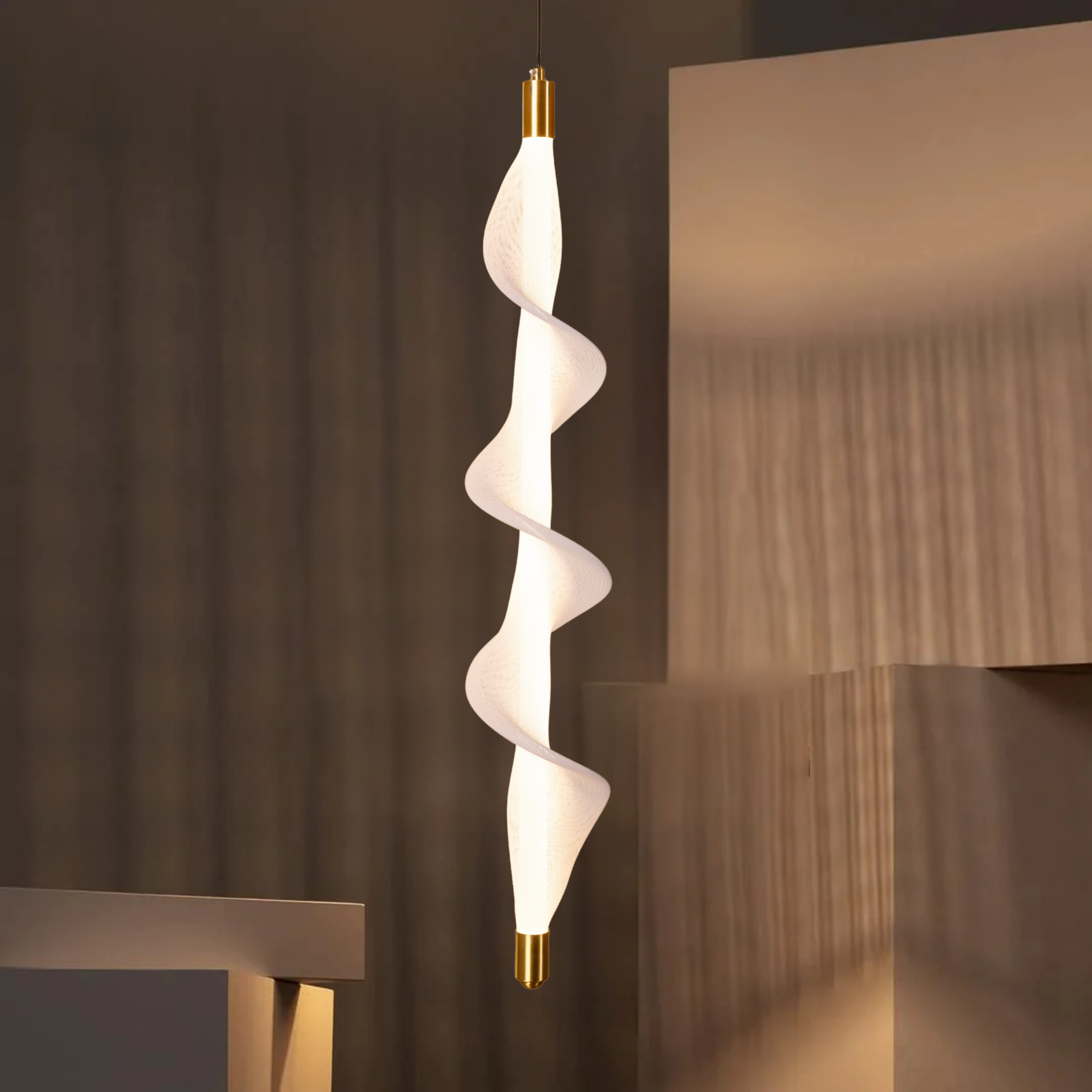 Spiral Glow Hanging Light - Teenbatti