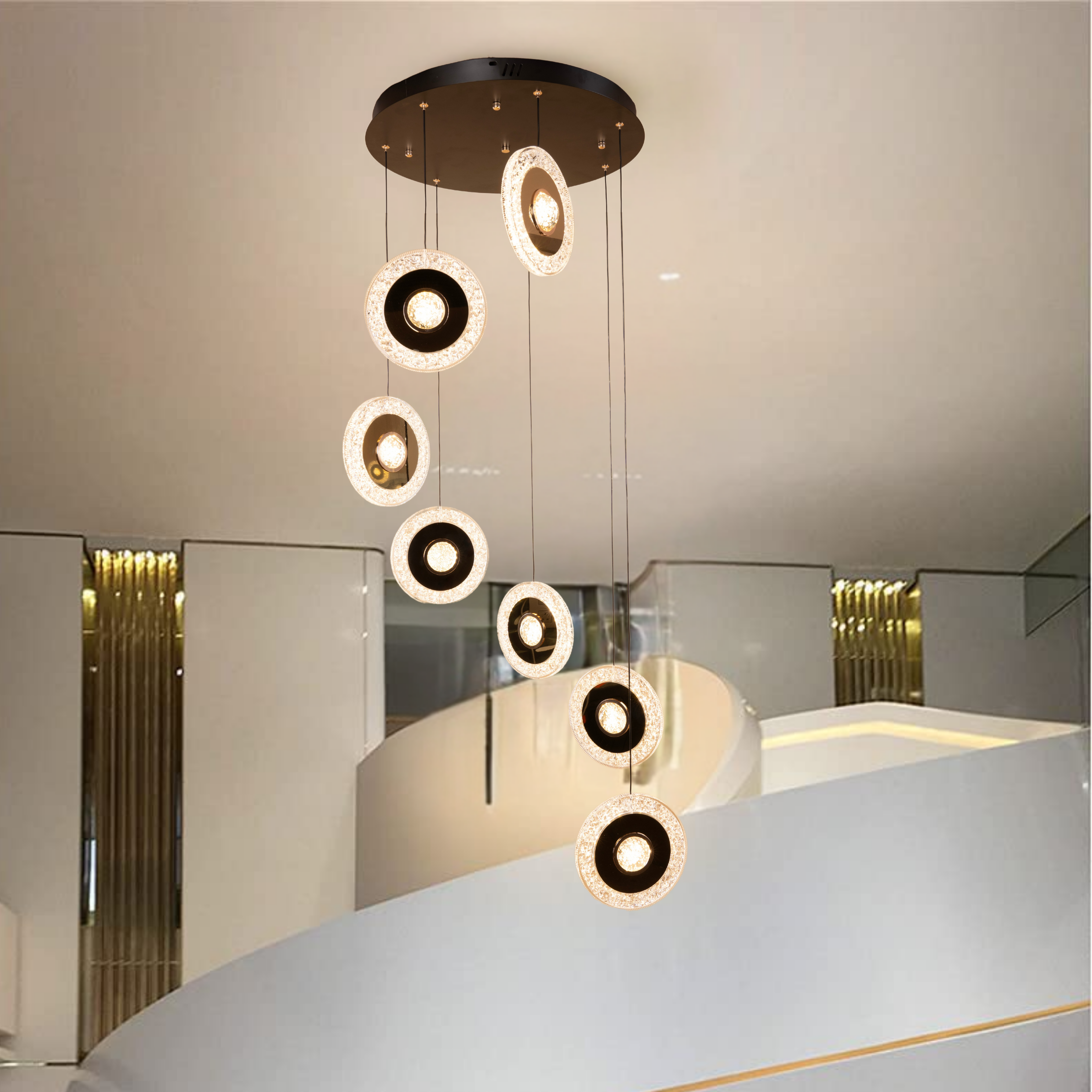 Sparkling Ring Hanging Light - Teenbatti