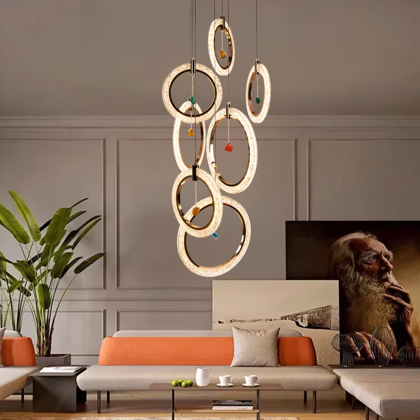 Prismatic Gemstone Hanging Light - Teenbatti